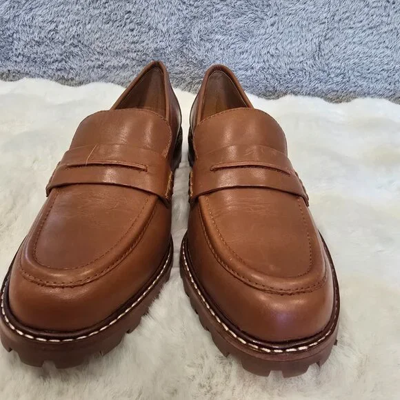 Madewell Corinne Lugsole Loafer NE526 Women's Sizes Dried Maple Leather Size 5.5 - Picture 6 of 8